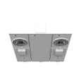 Milbank U5902-X 4-5 Terminal Ringless Meter Socket Large Closing Plate 2 Position 2-125 Ampere Main Breaker Provision 22K AIC
