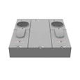 Milbank U5902-X 4-5 Terminal Ringless Meter Socket Large Closing Plate 2 Position 2-125 Ampere Main Breaker Provision 22K AIC