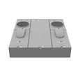 Milbank U5902-X 4-5 Terminal Ringless Meter Socket Large Closing Plate 2 Position 2-125 Ampere Main Breaker Provision 22K AIC