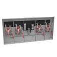 Milbank 5 Terminal Ringless 2 Large Closing Plates Lever Bypass 4 Position, 200 Ampere