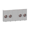 Milbank 5 Terminal Ringless 2 Large Closing Plates Lever Bypass 4 Position, 200 Ampere