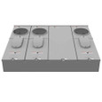 Milbank U5903-X 4-5 Terminal 3-Position Ringless Meter Socket with Main Breaker Provision 100A 240V 1-Phase Surface Mount 22K AIC