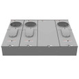 Milbank U5903-X 4-5 Terminal 3-Position Ringless Meter Socket with Main Breaker Provision 100A 240V 1-Phase Surface Mount 22K AIC