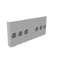 Milbank 5 Terminal Ringless 2 Large Closing Plates Lever Bypass 6 Position, 200 Ampere