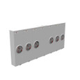 Milbank 5 Terminal Ringless 2 Large Closing Plates Lever Bypass 6 Position, 200 Ampere
