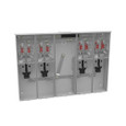 Milbank U5904-X 4-5 Terminal Ringless Meter Socket Large Closing Plate 4 Position 4-125 Ampere Main Breaker Provision 22K AIC