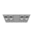 Milbank U5904-X 4-5 Terminal Ringless Meter Socket Large Closing Plate 4 Position 4-125 Ampere Main Breaker Provision 22K AIC