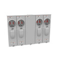Milbank U5904-X 4-5 Terminal Ringless Meter Socket Large Closing Plate 4 Position 4-125 Ampere Main Breaker Provision 22K AIC