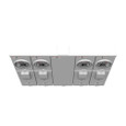 Milbank U5904-X 4-5 Terminal Ringless Meter Socket Large Closing Plate 4 Position 4-125 Ampere Main Breaker Provision 22K AIC