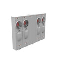 Milbank U5904-X 4-5 Terminal Ringless Meter Socket Large Closing Plate 4 Position 4-125 Ampere Main Breaker Provision 22K AIC