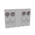 Milbank U5904-X 4-5 Terminal Ringless Meter Socket Large Closing Plate 4 Position 4-125 Ampere Main Breaker Provision 22K AIC