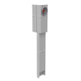 Milbank 4 Terminal Ring Type Plain Top Metered RV Power Double Pedestal Direct Bury