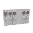 Milbank U5905-X 4 Terminal Ringless Meter Socket Large Closing Plate 5 Position 5-125 Ampere Main Breaker Provision 22K AIC