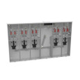 Milbank U5905-X 4 Terminal Ringless Meter Socket Large Closing Plate 5 Position 5-125 Ampere Main Breaker Provision 22K AIC