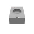 Milbank UAP3505–UAP3506 5 & 7 Terminal Ringless Meter Socket - Small Closing Plate, Triplex Ground, Lever Bypass with Stainless Steel Hasp (Aluminum Painted)