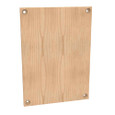 Milbank P Wood Back Panels Non UL Listed Hinge And Screw Cover No Paint Wood Hole Pattern