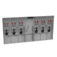 Milbank U5906-X 4 Terminal Ringless Meter Socket Large Closing Plate 6 Position 6-125 Ampere Main Breaker Provision 22K AIC