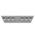 Milbank U5906-X 4 Terminal Ringless Meter Socket Large Closing Plate 6 Position 6-125 Ampere Main Breaker Provision 22K AIC