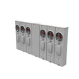 Milbank U5906-X 4 Terminal Ringless Meter Socket Large Closing Plate 6 Position 6-125 Ampere Main Breaker Provision 22K AIC