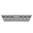 Milbank U5906-X 4 Terminal Ringless Meter Socket Large Closing Plate 6 Position 6-125 Ampere Main Breaker Provision 22K AIC