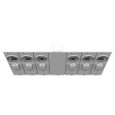 Milbank U5906-X 4 Terminal Ringless Meter Socket Large Closing Plate 6 Position 6-125 Ampere Main Breaker Provision 22K AIC