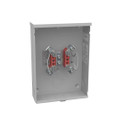 Milbank UAP7040 4 Terminal Ringless Triplex Ground Meter Sockets, Aluminum Painted