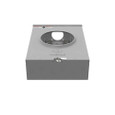 Milbank UAP7040 4 Terminal Ringless Triplex Ground Meter Sockets, Aluminum Painted