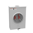 Milbank UAP7040 4 Terminal Ringless Triplex Ground Meter Sockets, Aluminum Painted