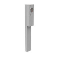 Milbank U5949-O-5T9 5 Terminal Ringless Meter Socket - Plain Top Lever Bypass 1 Main Breaker Provision 5th Terminal 9 Oclock Position Single Pedestal Direct Bury