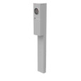 Milbank U5949-O-5T9 5 Terminal Ringless Meter Socket - Plain Top Lever Bypass 1 Main Breaker Provision 5th Terminal 9 Oclock Position Single Pedestal Direct Bury