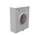 Milbank 4 Terminal Ringless Meter Socket Small Closing Plate and Triplex Ground Wide Shell, 1 Position 1 Phase, 200 Ampere