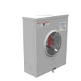 Milbank 4 Terminal Ringless Meter Socket Small Closing Plate and Triplex Ground Wide Shell, 1 Position 1 Phase, 200 Ampere