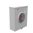 Milbank 4 Terminal Ringless Meter Socket Small Closing Plate and Triplex Ground Wide Shell, 1 Position 1 Phase, 200 Ampere