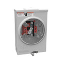 Milbank U5934-XL-BLG G90 Galvanized Steel 4 Terminal Ringless Meter Socket, Type 3R, 100A, 1 Phase, Surface Mount