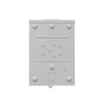 Milbank U5934-XL-BLG G90 Galvanized Steel 4 Terminal Ringless Meter Socket, Type 3R, 100A, 1 Phase, Surface Mount