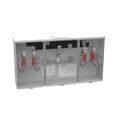 Milbank 4 Terminal Ringless Large Closing Plate 2 Position Meter Socket, 200 Ampere