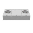 Milbank 4 Terminal Ringless Large Closing Plate 2 Position Meter Socket, 200 Ampere