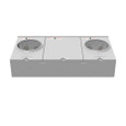 Milbank 4 Terminal Ringless Large Closing Plate 2 Position Meter Socket, 200 Ampere