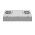 Milbank 4 Terminal Ringless Large Closing Plate 2 Position Meter Socket, 200 Ampere