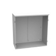 Milbank Hinge Cover Type 3R Steel No Knockouts ANSI 61 Gray Double Doors Padlocking 3 Point Handle Back Panel Weld Studs Draw Shield No Center Position