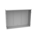 Milbank Hinge Cover Type 3R Steel No Knockouts ANSI 61 Gray Double Doors Padlocking 3 Point Handle Back Panel Weld Studs Draw Shield No Center Position