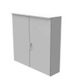 Milbank Hinge Cover Type 3R Steel No Knockouts ANSI 61 Gray Double Doors Padlocking 3 Point Handle Back Panel Weld Studs Draw Shield No Center Position