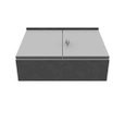 Milbank Hinge Cover Type 3R Steel No Knockouts ANSI 61 Gray Double Doors Padlocking 3 Point Handle Back Panel Weld Studs Draw Shield No Center Position