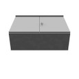 Milbank Hinge Cover Type 3R Steel No Knockouts ANSI 61 Gray Double Doors Padlocking 3 Point Handle Back Panel Weld Studs Draw Shield No Center Position