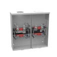 Milbank Ringless Small Hub Open Horn Bypass Meter Socket – 100A, 4 Terminal, 2–6 Position, Outdoor Utility Service