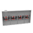 Milbank Ringless Small Hub Open Horn Bypass Meter Socket – 100A, 4 Terminal, 2–6 Position, Outdoor Utility Service