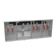 Milbank 4 Terminal Ringless Large Closing Plate 3 Position Meter Socket, 200 Ampere