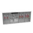 Milbank 4 Terminal Ringless Large Closing Plate 3 Position Meter Socket, 200 Ampere