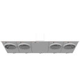 Milbank 4-5 Terminal Ringless Large Closing Plate 4 Position Meter Socket, 200 Ampere