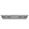 Milbank 4-5 Terminal Ringless Large Closing Plate 4 Position Meter Socket, 200 Ampere